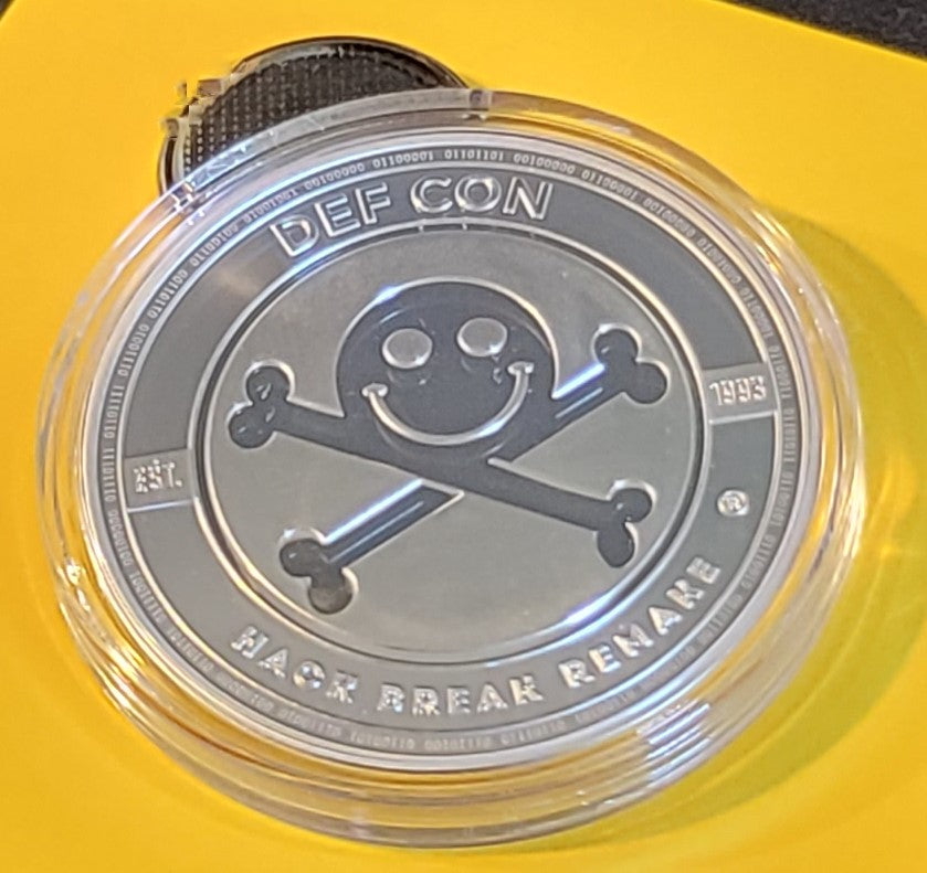 DEF CON One ounce silver coin Pirate version