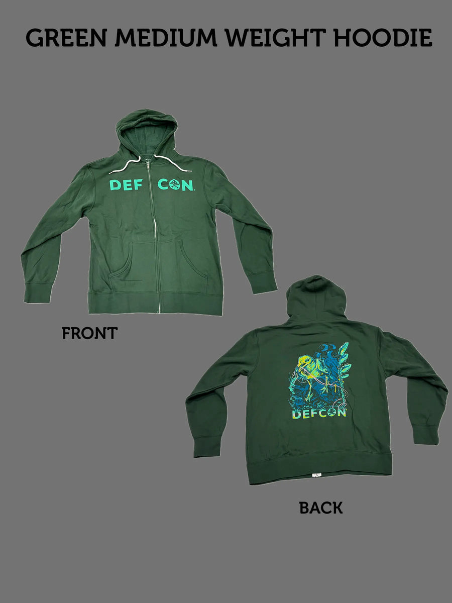 GREEN MEDIUM WEIGHT HOODIE (DC33)