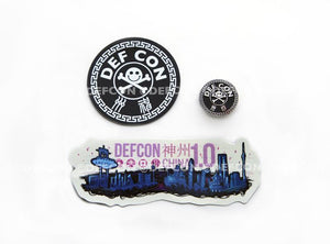 DEF CON China 1.0 pin and sticker set