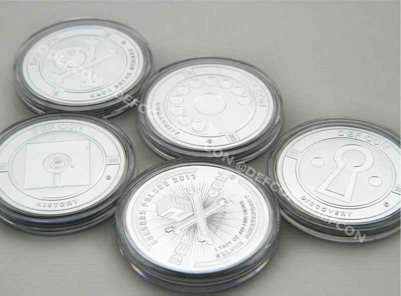 DEF CON One ounce silver coins (set of 4)