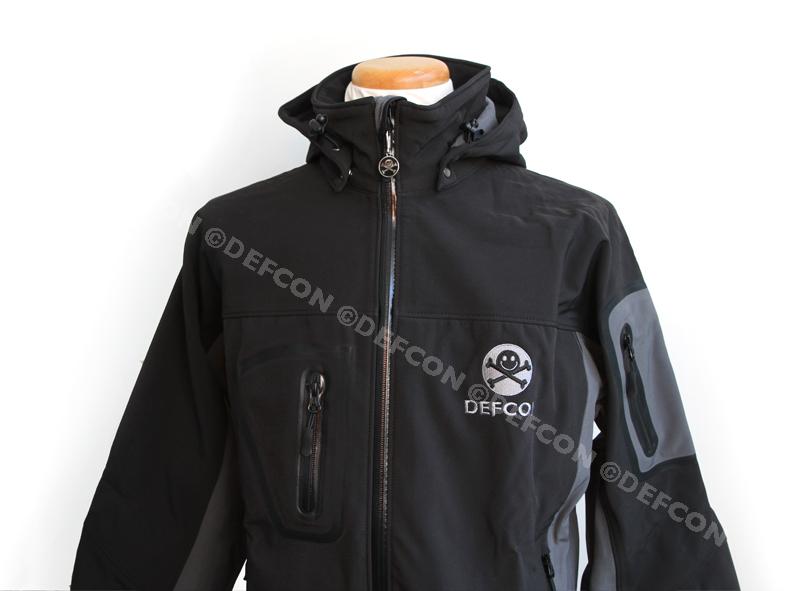 DEF CON waterproof soft shell jacket black/graphite
